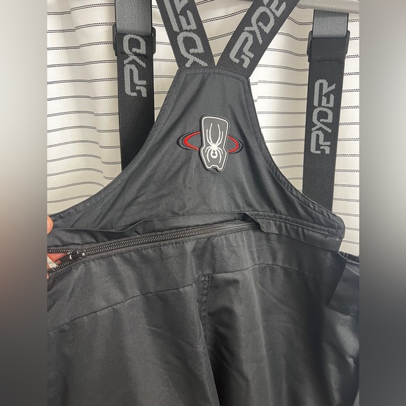 Spyder X-Static Dermizax-EV Black Ski Snow Bibs Overall with suspenders - Picture 4 of 7